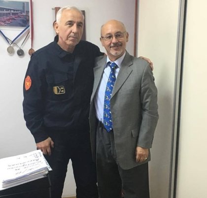 Среща на посланик Иван Петков с командир Благоя Менковски от Бригада „Пожарна безопасност” 
