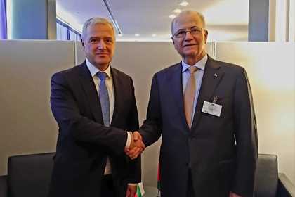 Bilateral meeting of Minister Ivan Kondov with Prime Minister and Minister of Foreign Affairs and Emigrants of Palestine Mohammad Mustafa