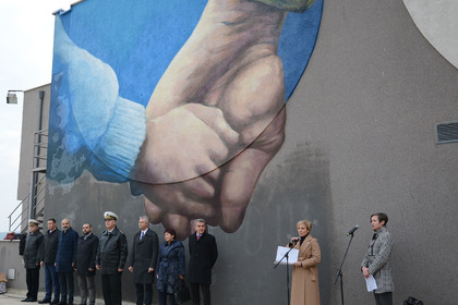 The second art graffiti of the MFA street art competition ‘Bulgaria — More Beautiful in NATO’ was opened in Varna 