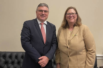 Ambassador Panayotov and Congresswoman Julie Johnson  discussed energy security 