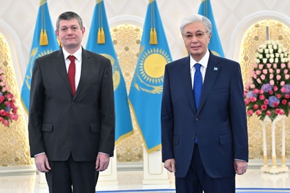 Тhe Ambassador Extraordinary and Plenipotentiary of the Republic of Bulgaria to the Republic of Kazakhstan, Mr. Georgi Vodenski, presented his credentials to the President of the Republic of Kazakhstan, Mr. Kassym-Jomart Tokayev