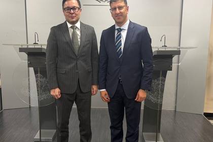 Meeting between the Ambassador Extraordinary and Plenipotentiary of the Republic of Bulgaria to the Republic of Armenia, H.E. Nikola Nikolov, and the Deputy Prime Minister and Minister of Economy, Investments, and Industry, Alexander Pulev