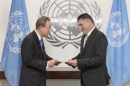 Ambassador Georgi Panayotov presented his credentials to the UN Secretary-General Ban Ki-moon 