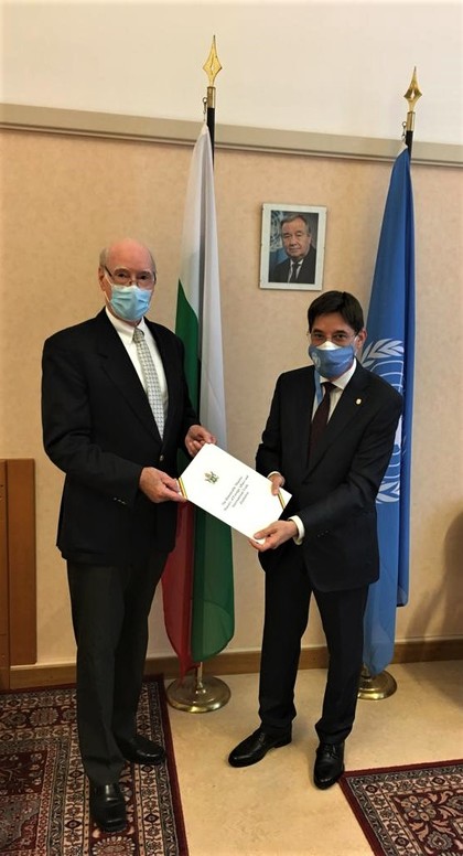 The President of the Conference on Disarmament, Ambassador Yuri Sterk received Stuart Harold Comberbach, Permanent Representative of the Republic of Zimbabwe 